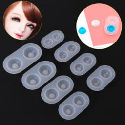 Handmade for Doll Eyes Mold 8 Sizes Resin Pendant Silicone Mold Craft Mold Epoxy Casting Mould for Jewelry