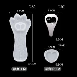 3D DIY Crystal Resin Silicone Mold Beer Wrench Corkscrew Bottle Opener Mirror Silicone Mold For Resin