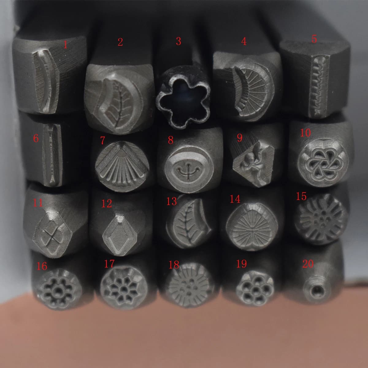 Flower Stamps Metal Design Stamp Steel Hand Punch for Jewelry Crafts