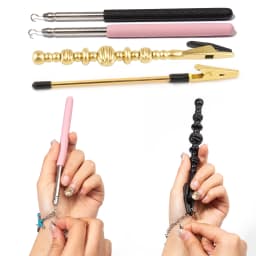 Bracelet Clasp Helper Metal Tools Jewelry Helper Auxiliary Clip Crocodile Clip for DIY Necklace Watch Clasps Assistance Tool