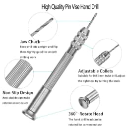 Gold Color Metal Hand Drill Equipments Uv Resin Epoxy Mold Tools With 0.8mm-3.0mm Drill Screw DIY Jewelry Making Handmade Tools