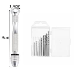 Gold Color Metal Hand Drill Equipments Uv Resin Epoxy Mold Tools With 0.8mm-3.0mm Drill Screw DIY Jewelry Making Handmade Tools