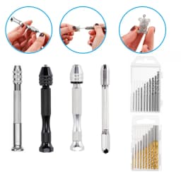 Gold Color Metal Hand Drill Equipments Uv Resin Epoxy Mold Tools With 0.8mm-3.0mm Drill Screw DIY Jewelry Making Handmade Tools