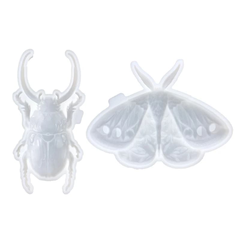 Creative Silicone Molds Wall Hanging Decors Molds Moth Crafting Moulds A0KD