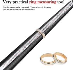 NIUPIKA UK US Plastic Finger Gauge And Mandrel Ring Sizer Finger Scales Plastic Ring Sizers Measure Tool Kit Jewellery Tools