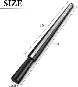 NIUPIKA UK US Plastic Finger Gauge And Mandrel Ring Sizer Finger Scales Plastic Ring Sizers Measure Tool Kit Jewellery Tools