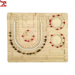 Handmade Diy Design Necklace Board Bamboo Jewelry Making Tool Bracelet Pearl Necklace Storage Tray Diy Accessory