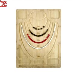 Handmade Diy Design Necklace Board Bamboo Jewelry Making Tool Bracelet Pearl Necklace Storage Tray Diy Accessory