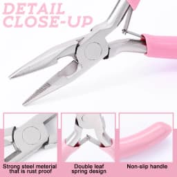 5 Packs Jewelry Pliers Set Professional Jewelry Making Tools With Needle/Round/Chain/Bent/Zipper Pliers for Repair Cut Crafting
