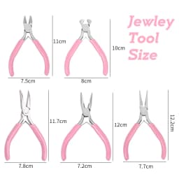 5 Packs Jewelry Pliers Set Professional Jewelry Making Tools With Needle/Round/Chain/Bent/Zipper Pliers for Repair Cut Crafting