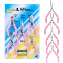 5 Packs Jewelry Pliers Set Professional Jewelry Making Tools With Needle/Round/Chain/Bent/Zipper Pliers for Repair Cut Crafting