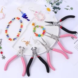 5 Packs Jewelry Pliers Set Professional Jewelry Making Tools With Needle/Round/Chain/Bent/Zipper Pliers for Repair Cut Crafting