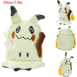 New Pokemon Plush Bag Pikachu Mimikyu Gengar Lucario Soft Stuffed Toy Rowlet Eevee Snorlax Peluche Dolls Shoulder Bags Sac A Dos