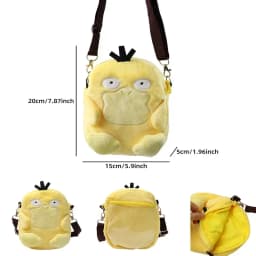 Pokemon Pikachu Gengar Mimikyu Snorlax Rowlet Psyduck Lucario Charmander Plush Backpack Pokemon Anime Shoulder Bag Doll Toy