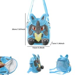 Pokemon Pikachu Gengar Mimikyu Snorlax Rowlet Psyduck Lucario Charmander Plush Backpack Pokemon Anime Shoulder Bag Doll Toy