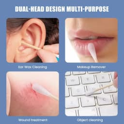 500pcs 5 Packs Double-ended Cotton Swabs, Baby Cotton Swabs, Ear Cleaning Sticks, Healthy Cleaning Tools