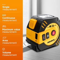 Nohawk 40m/80m Laser Tape Measure Tape Measure Measuring Tool Laser Distance Meter Steel Tape Measure USB Rechargeable