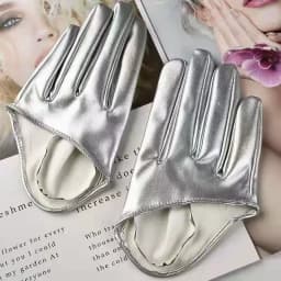Fashion Sexy Female Night Club Pole Dancing Leather Gloves Women Gothic Punk Rock Show Half Palm Full Finger Fitness Gloves L63