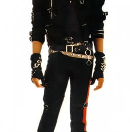 Rare Michael Jackson Bad Black Armbrace Glove Metal Black Buckle Alloy for Impersonator