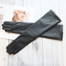 Long Leather Gloves Female Color Sheepskin Cloves Thin Section Over Elbow Long Velvet Lining Winter Warm Arm Set Free Shipping