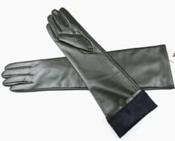 Long Leather Gloves Female Color Sheepskin Cloves Thin Section Over Elbow Long Velvet Lining Winter Warm Arm Set Free Shipping