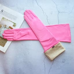 Long Leather Gloves Female Color Sheepskin Cloves Thin Section Over Elbow Long Velvet Lining Winter Warm Arm Set Free Shipping