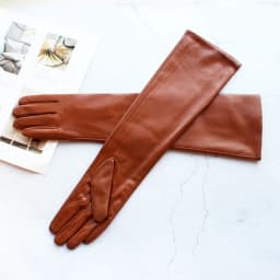 Long Leather Gloves Female Color Sheepskin Cloves Thin Section Over Elbow Long Velvet Lining Winter Warm Arm Set Free Shipping