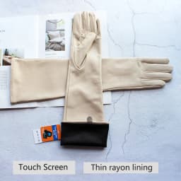 Long Leather Gloves Female Color Sheepskin Cloves Thin Section Over Elbow Long Velvet Lining Winter Warm Arm Set Free Shipping