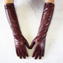 Long Leather Gloves Female Color Sheepskin Cloves Thin Section Over Elbow Long Velvet Lining Winter Warm Arm Set Free Shipping