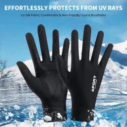 Summer Ice Silk Touchscreen Anti Slip Gloves Outdoor Fishing Waterproof Sunscreen Gloves Bicycle Gloves