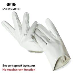 Fashion Sheepskin Women's Gloves, Drive Women's Leather Gloves, Thin Touch Gloves, Keep Warm Women's Winter Gloves -2001