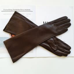 New Women's Long Sheepskin Gloves with Plush Insulation and Windproof Leather Gloves for Driving