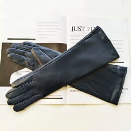 New Women's Long Sheepskin Gloves with Plush Insulation and Windproof Leather Gloves for Driving