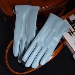 Women's Ladies 100% Real Leather Sheep Skin Elegant Winter Warm Thick Lining White Pink Colorful Cute Outdoor Short Gloves
