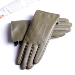 Women's Ladies 100% Real Leather Sheep Skin Elegant Winter Warm Thick Lining White Pink Colorful Cute Outdoor Short Gloves