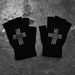 2000s vintage Y2K punk gloves for men and women hot brick half finger gloves no finger elastic knitted winter gloves emo girl