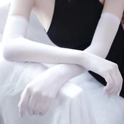Women Sexy Smooth Oil Glossy Long Gloves Thin Sheer Seamless Mittens High Stretch Tight Stocking Gloves Underwear Accessories