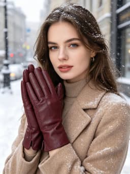 Fashion New Women's Gloves, Sheepskin Women's Winter Gloves, Multiple Colors Women's Leather Gloves High Grade Gloves-2226