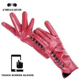 High-end color women's gloves,genuine women's leather gloves,Keep warm women's winter gloves,Soft sheepskin touch gloves - 2011