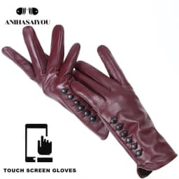 High-end color women's gloves,genuine women's leather gloves,Keep warm women's winter gloves,Soft sheepskin touch gloves - 2011
