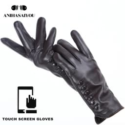 High-end color women's gloves,genuine women's leather gloves,Keep warm women's winter gloves,Soft sheepskin touch gloves - 2011