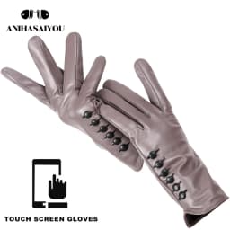 High-end color women's gloves,genuine women's leather gloves,Keep warm women's winter gloves,Soft sheepskin touch gloves - 2011