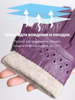 New Sheepskin Winter Gloves Warm Plus Velvet Short Thin Driving Women's Gloves Color Embroidery Design Leather Gloves-2229