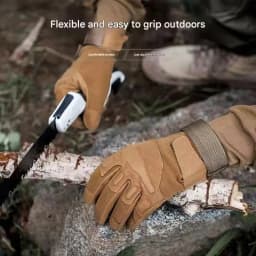 Spring Autumn Tactical Gloves Men's Rubber Shell Protection Thickened All Finger Touch Screen Outdoor Riding Cold Protection