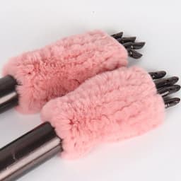 Winter Warm Real Fur Fingerless Gloves Women Knit Fur Mitten Girls 100% Real Genuine Knitted Rex Rabbit Fur Mittens