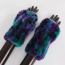 Winter Warm Real Fur Fingerless Gloves Women Knit Fur Mitten Girls 100% Real Genuine Knitted Rex Rabbit Fur Mittens