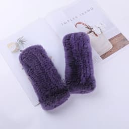 Winter Warm Real Fur Fingerless Gloves Women Knit Fur Mitten Girls 100% Real Genuine Knitted Rex Rabbit Fur Mittens