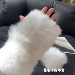 Hot Sale Winter Real Fur Golve Women Outdoor Warm 100% Natural Rabbit Fur Gloves Knit Thick Natural Soft Real Rabbit Fur Mittens
