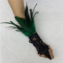 Fashion Feather Sleeve Cuffs Gloves Party Cosplay Lace Wrist Cuffs Fur Sleeve Furry Accessories Carnival Stage Show Costume