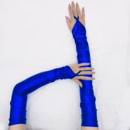 Women Ladies Wetlook Metallic Fingerless Latex Mittens Patent Leather Elbow Length Long Gloves Sexy Party Night Club Dancewear